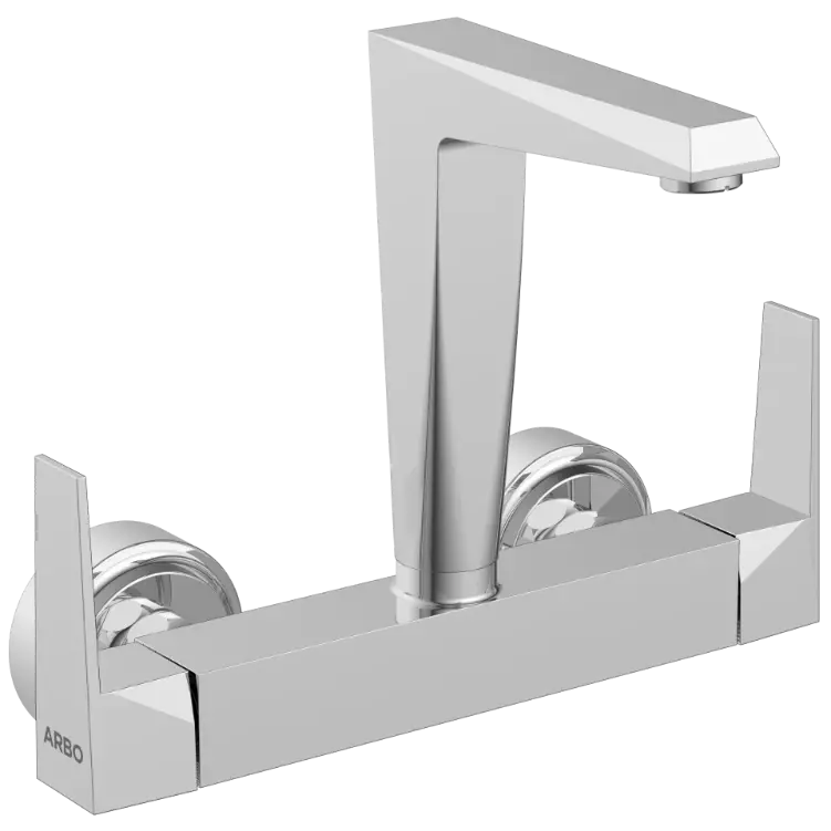 LV-2013 Sink Mixer With Swinging Spout With Connecting Legs With Wall Flange (Wall Mounted Model)