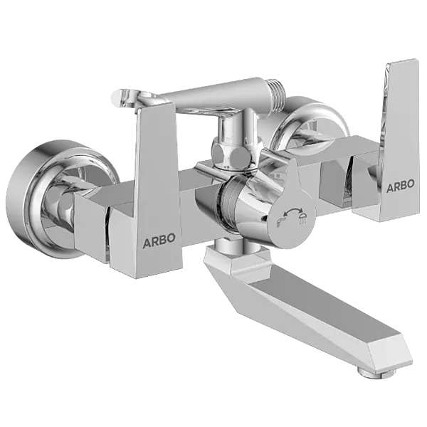 LV-2021 Wall Mixer 2 In 1 With Crutch, Connecting Legs With Wall Flange