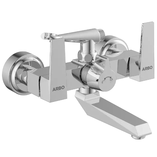 LV-2021 Wall Mixer 2 In 1 With Crutch, Connecting Legs With Wall Flange