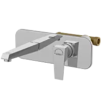 LV-2029 Concealed Body For Single Lever Basin Mixer Wall Mounted With Exposed Part Kit, Consisting Of Operative Lever, Basin Spout & Wall Flange
