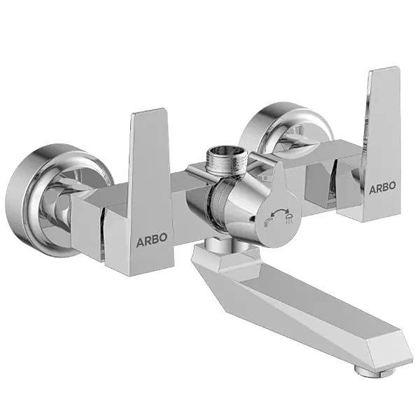 LV-2050 Wall Mixer With Connector For Hand Shower Arrangement With Connecting Legs, Wall Flange & Wall Bracket For Hand Shower