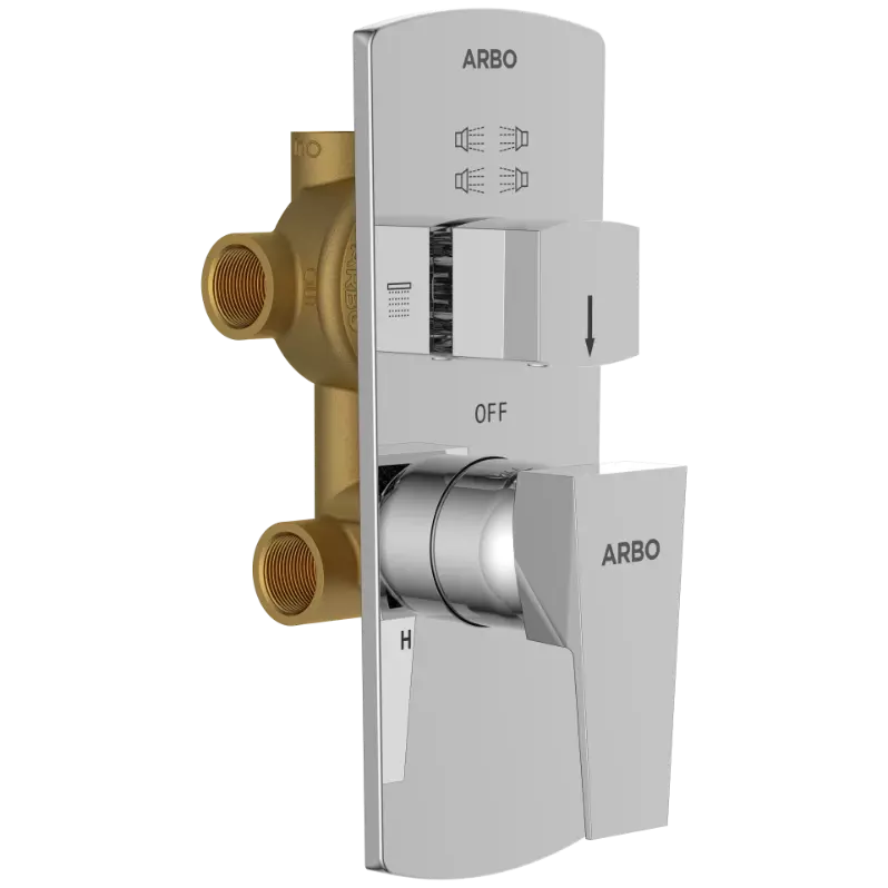 LV-2053 2 Inlet 3 Outlet High Flow Diverter Body With Upper Part Set