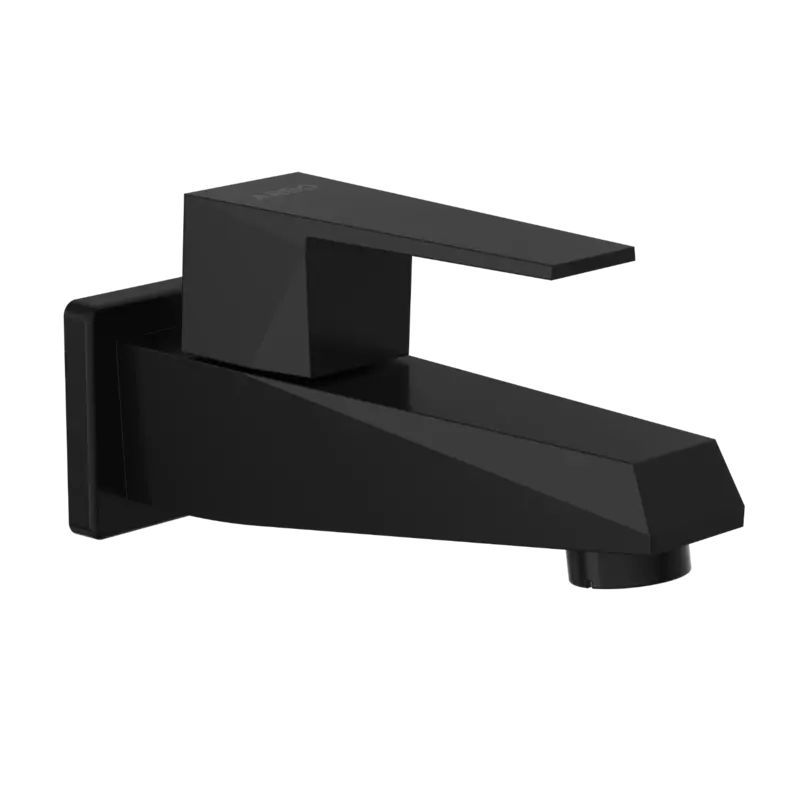 LV-MB-2003 Long Nose Bib Tap With Wall Flange (Matt Black)