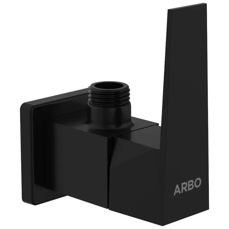 LV-MB-2004 Angle Cock With Wall Flange (Matt Black)