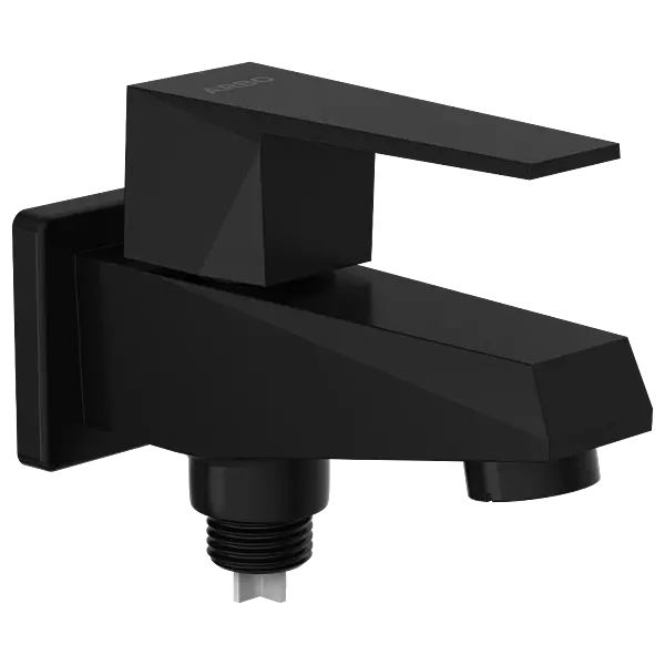 LV-MB-2006-B 2 Way Bib Tap Dual Flow With Wall Flange (Matt Black)