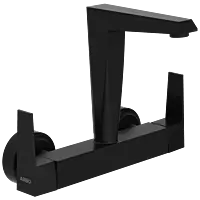 LV-MB-2013 Sink Mixer With Swinging Spout With Connecting Legs With Wall Flange (Wall Mounted Model) (Matt Black)