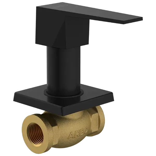 LV-MB-2023 Concealed Stop Cock 15mm Body With Upper Part Set (Matt Black)