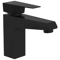 LV-MB-2027 Single Lever Basin Mixer With Braided Hoses (Table Mounted Model) (Matt Black)
