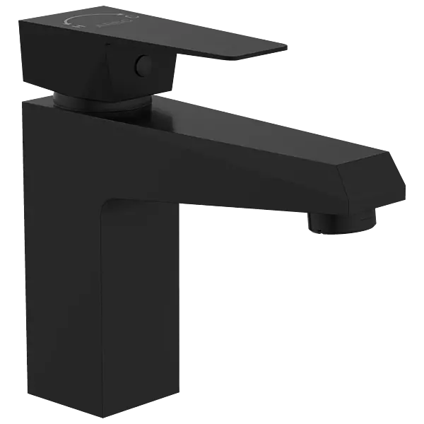LV-MB-2027 Single Lever Basin Mixer With Braided Hoses (Table Mounted Model) (Matt Black)