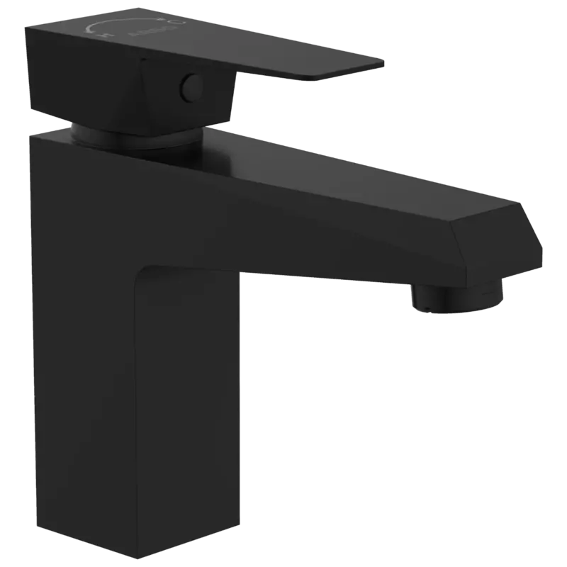 LV-MB-2027 Single Lever Basin Mixer With Braided Hoses (Table Mounted Model) (Matt Black)