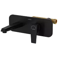 LV-MB-2029 Concealed Body For Single Lever Basin Mixer Wall Mounted With Exposed Part Kit, Consisting Of Operative Lever, Basin Spout & Wall Flange (Matt Black)