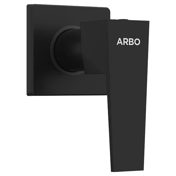 LV-MB-2040 Exposed Part Kit Of Concealed Stop Cock & Flush Cock With Fitting Sleeve, Operating Lever & Adjustable Wall Flange (Matt Black)