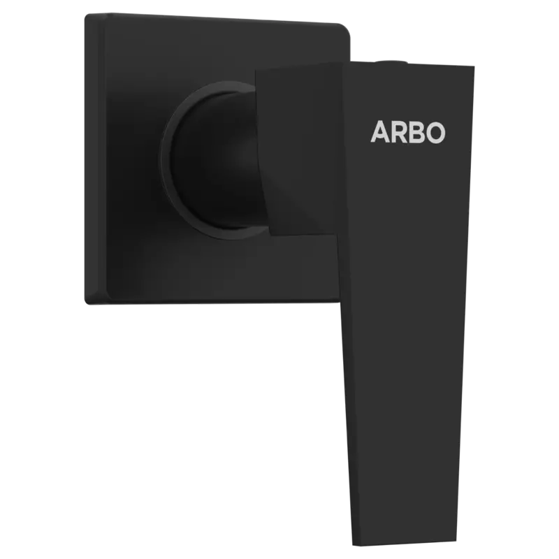 LV-MB-2040 Exposed Part Kit Of Concealed Stop Cock & Flush Cock With Fitting Sleeve, Operating Lever & Adjustable Wall Flange (Matt Black)