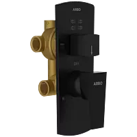 LV-MB-2053 2 Inlet 3 Outlet High Flow Diverter Body With Upper Part Set (Matt Black)