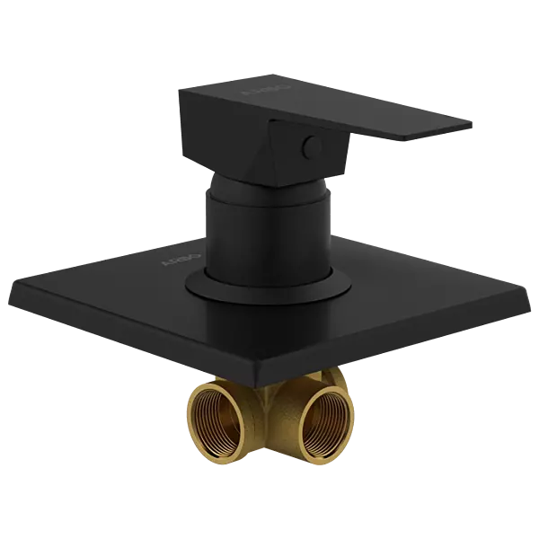 LV-MB-2054 Single Lever Shower Mixer (Deusch Mixer) Body With Upper Part Set (Matt Black)