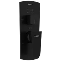 LV-MB-2063 Exposed Part Kit For 2 Inlet 3 Outlet Single Lever High Flow Diverter (Matt Black)