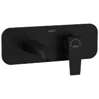 LV-MB-2067 Exposed Part Kit For Single Lever Basin Mixer Wall Mounted With Consisting Of Operative Lever, Basin Spout & Wall Flange (Matt Black)