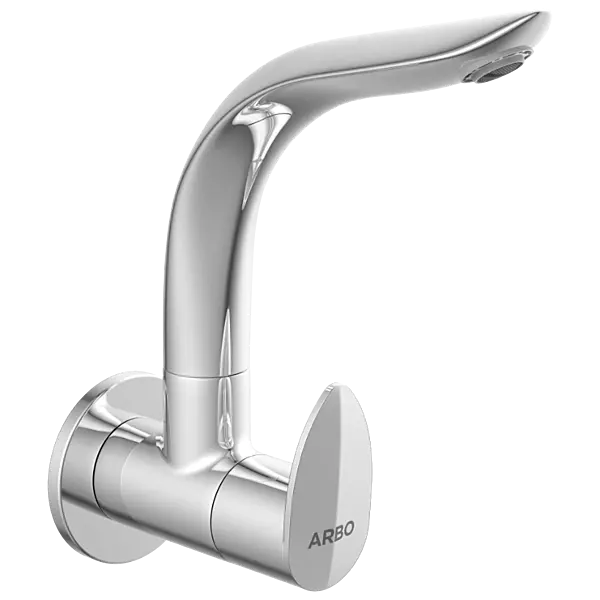 KA-3108 Sink Cock With Swinging Spout With Wall Flange (Wall Mounted Model)