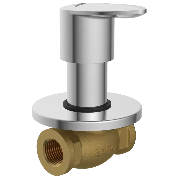 KA-3123 Concealed Stop Cock 15mm Body With Upper Part Set