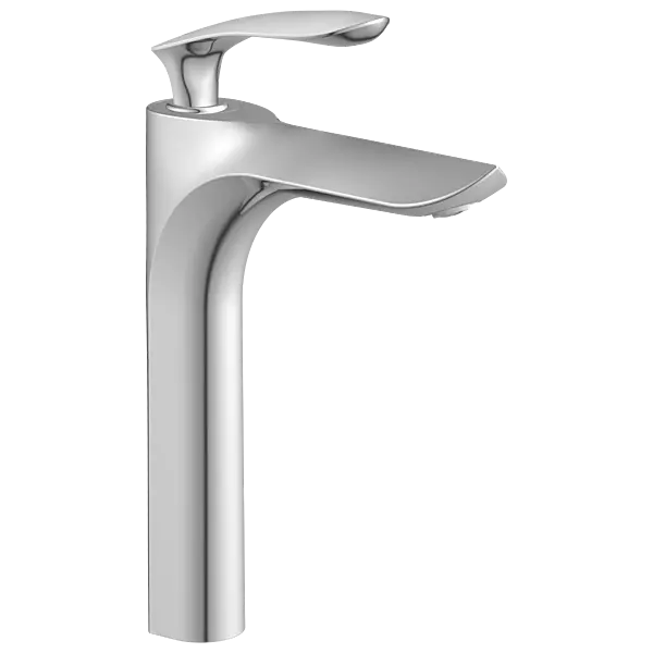 KA-3128 Single Lever Tall Basin Mixer With Braided Hoses (Table Mounted Model)