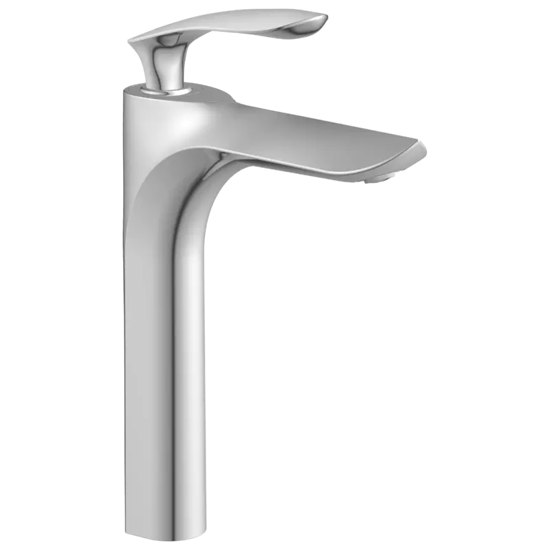 KA-3128 Single Lever Tall Basin Mixer With Braided Hoses (Table Mounted Model)
