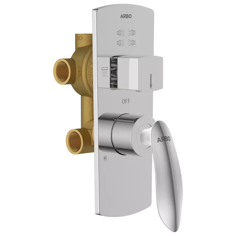 KA-3153 2 Inlet 3 Outlet High Flow Diverter Body With Upper Part Set