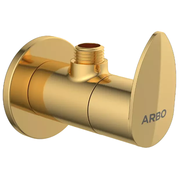 KA-GG-3104 Angle Cock With Wall Flange (Gold)