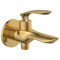KA-GG-3106 2 Way Bib Tap With Wall Flange (Gold)