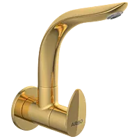 KA-GG-3108 Sink Cock With Swinging Spout With Wall Flange (Wall Mounted Model) (Gold)