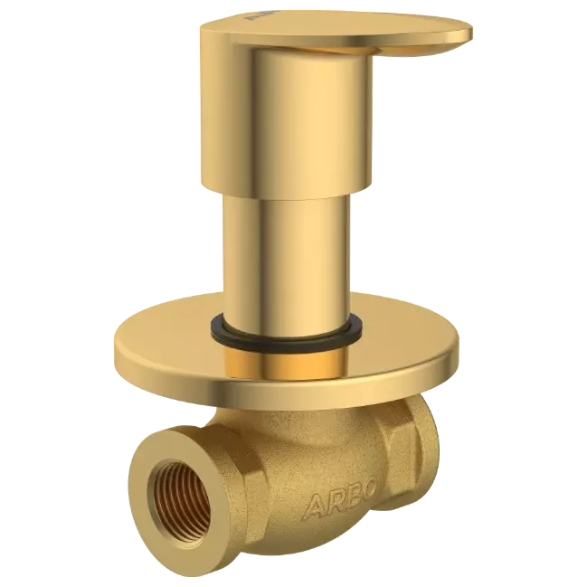 KA-GG-3123 Concealed Stop Cock 15mm Body With Upper Part Set (Gold)