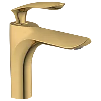 KA-GG-3127 Single Lever Basin Mixer With Braided Hoses (Table Mounted Model) (Gold)