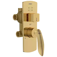 KA-GG-3153 2 Inlet 3 Outlet High Flow Diverter Body With Upper Part Set (Gold)