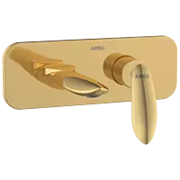 KA-GG-3167 Exposed Part Kit For Single Lever Basin Mixer Wall Mounted With Consisting Of Operative Lever, Basin Spout & Wall Flange (Gold)