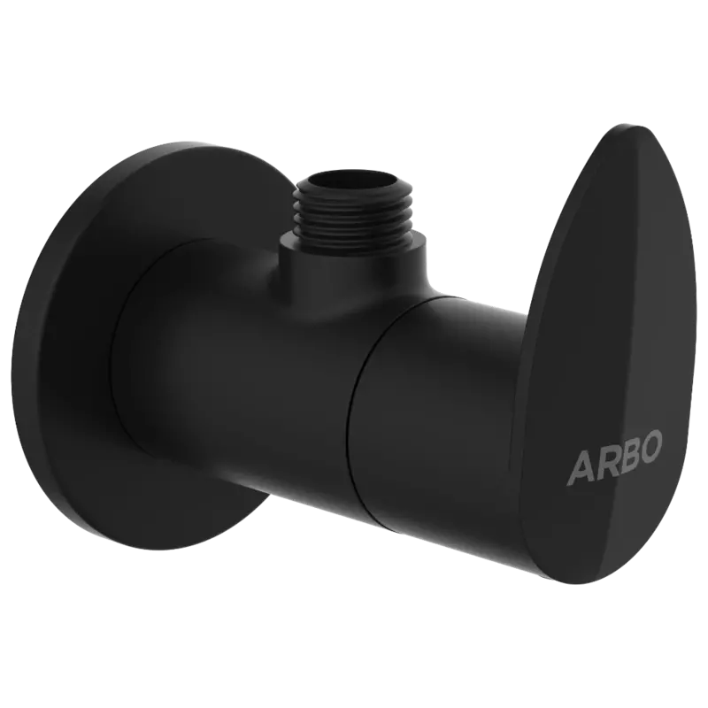 KA-MB-3104 Angle Cock With Wall Flange (Matt Black)