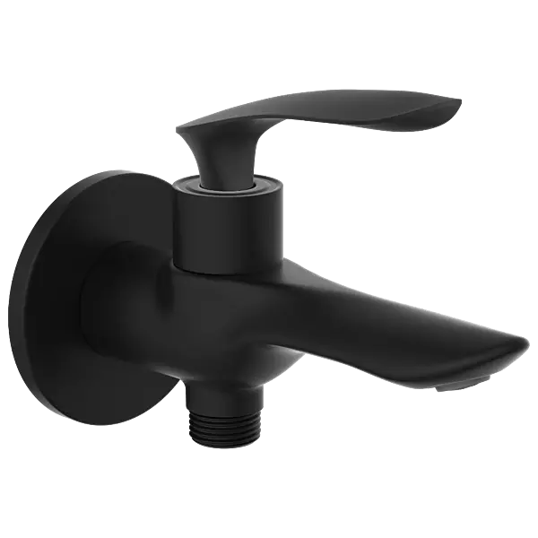KA-MB-3106 2 Way Bib Tap With Wall Flange (Matt Black)