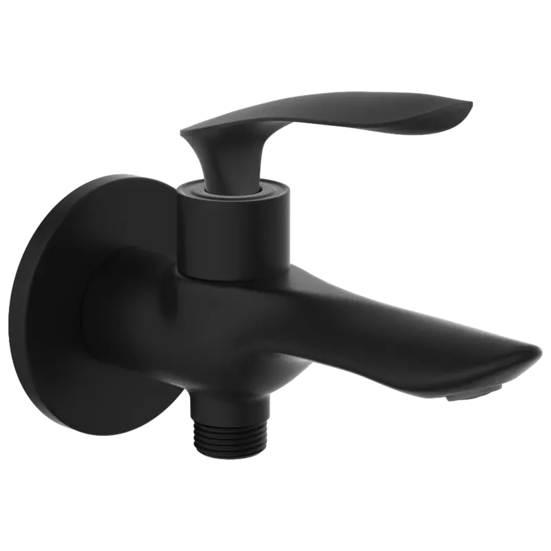 KA-MB-3106 2 Way Bib Tap With Wall Flange (Matt Black)