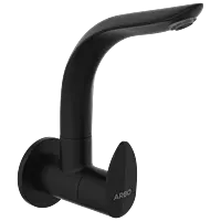 KA-MB-3108 Sink Cock With Swinging Spout With Wall Flange (Wall Mounted Model) (Matt Black)