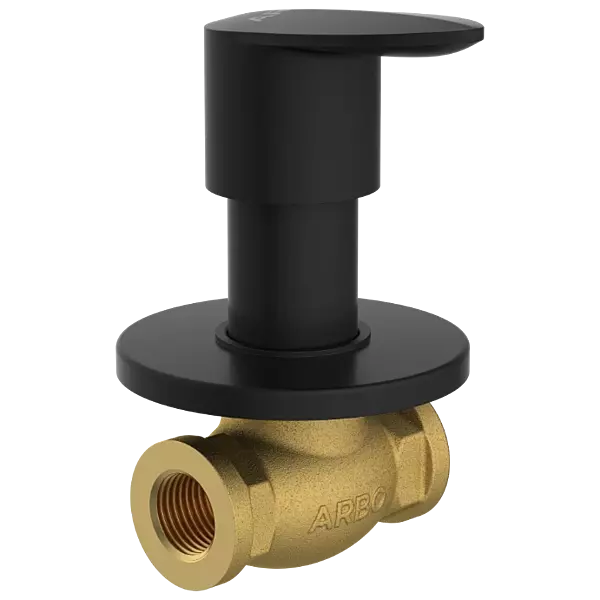 KA-MB-3123 Concealed Stop Cock 15mm Body With Upper Part Set (Matt Black)