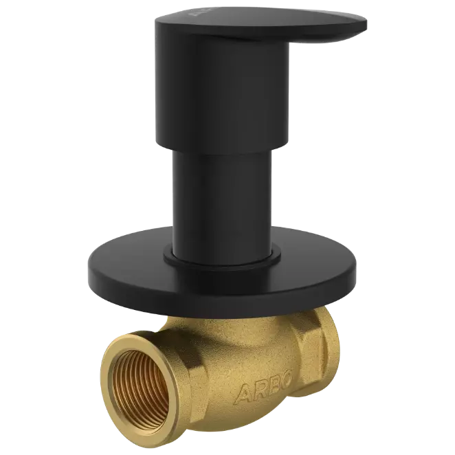 KA-MB-3124 Concealed Stop Cock 20mm Body With Upper Part Set (Matt Black)