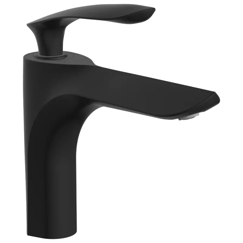 KA-MB-3127 Single Lever Basin Mixer With Braided Hoses (Table Mounted Model) (Matt Black)