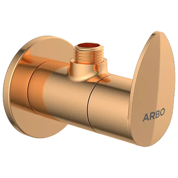 KA-RG-3104 Angle Cock With Wall Flange (Rose Gold)