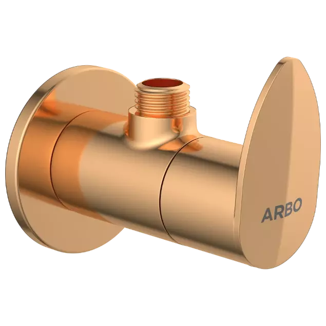KA-RG-3104 Angle Cock With Wall Flange (Rose Gold)