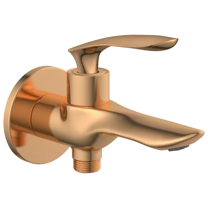 KA-RG-3106 2 Way Bib Tap With Wall Flange (Rose Gold)