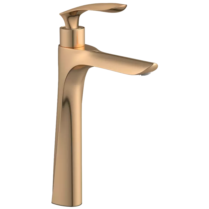 KA-RG-3117 High Neck Pillar Tap (Rose Gold)