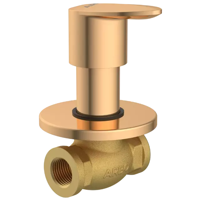 KA-RG-3123 Concealed Stop Cock 15mm Body With Upper Part Set (Rose Gold)