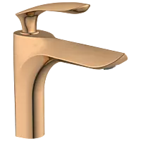 KA-RG-3127 Single Lever Basin Mixer With Braided Hoses (Table Mounted Model) (Rose Gold)