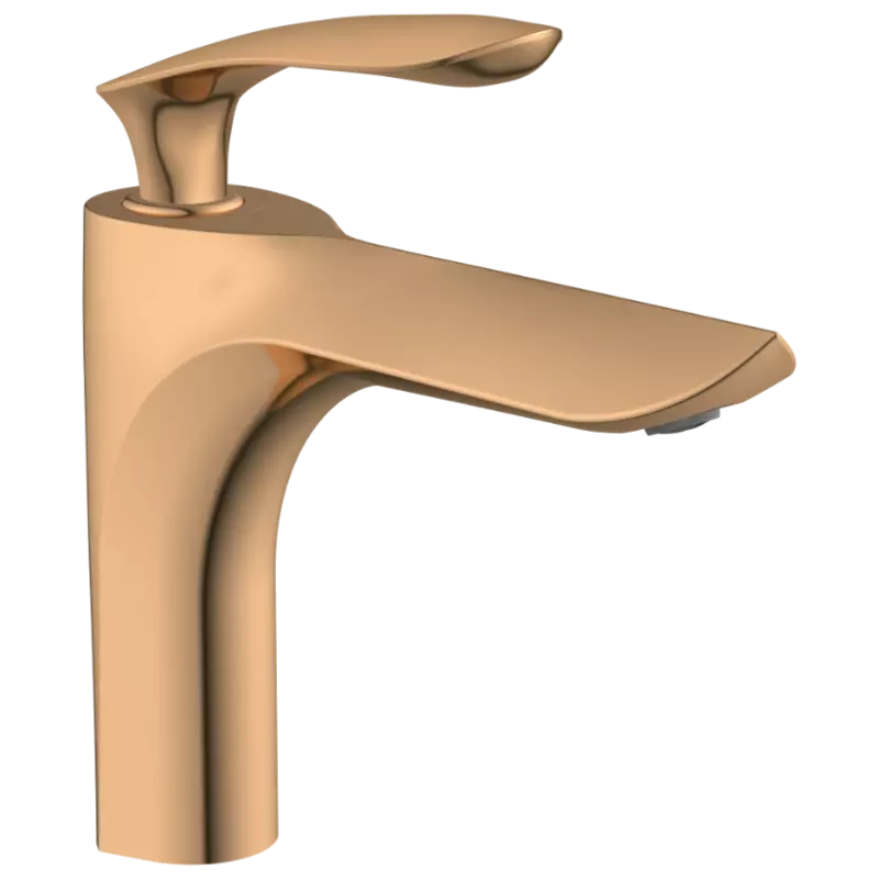 KA-RG-3127 Single Lever Basin Mixer With Braided Hoses (Table Mounted Model) (Rose Gold)