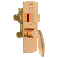 KA-RG-3153 2 Inlet 3 Outlet High Flow Diverter Body With Upper Part Set (Rose Gold)