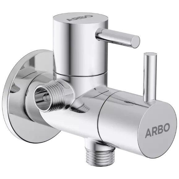 LX-1307 2 Way Angle Cock With Wall Flange