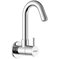 LX-1308 Sink Cock With Swinging Spout With Wall Flange (Wall Mounted Model)